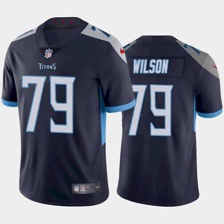 Men Tennessee Titans #79 Isaiah Wilson Nike Navy Vapor Limited NFL Jersey->tennessee titans->NFL Jersey